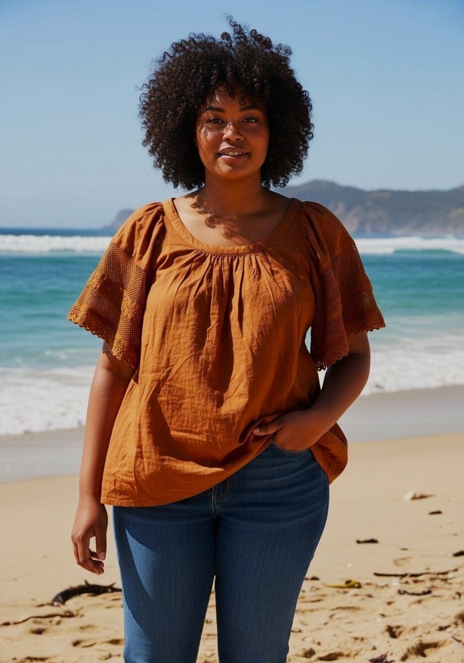 Old Navy Boho Peasant Tunic Blouse Top Womens 3X Cottagecore Festivalcore